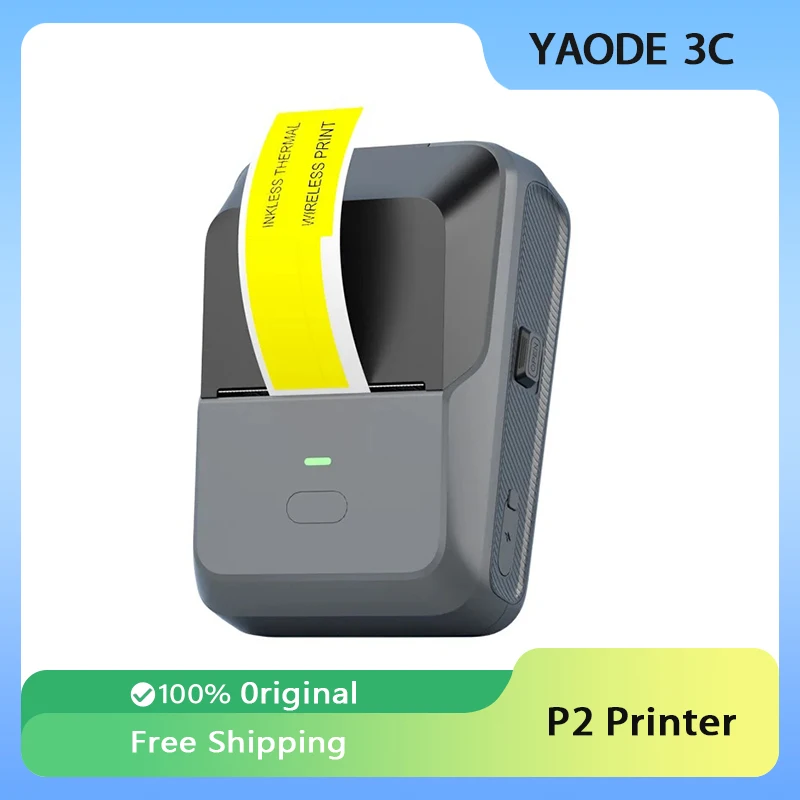 P2 Portable Printer Thermal Sticker Maker Mobile Price Self-Adhesive Wireless Bluetooth Mini Portable Printer Label Maker P2