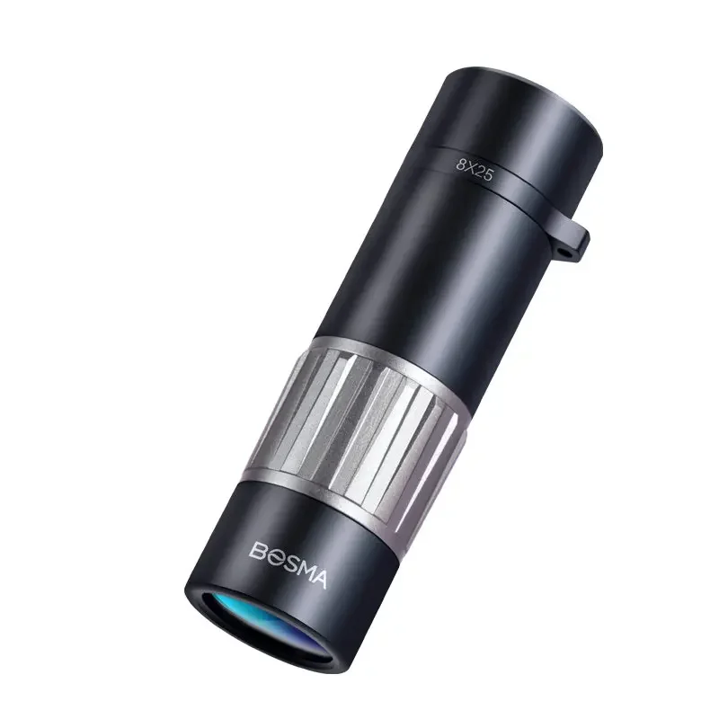 

BOSMA 8x25 Mini Compact Telescope Nitrogen Waterproof Monocular With Clear Wide Field 18mm Large Eyepiece for Camping Travel