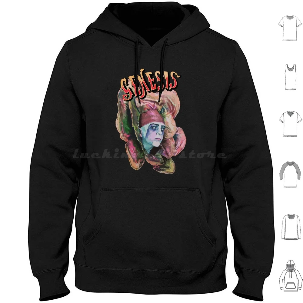 Genesis Supper's Ready Gabriel Hoodies Long Sleeve Genesis A Flower Phil Collins Program Music Band Peter Gabriel And