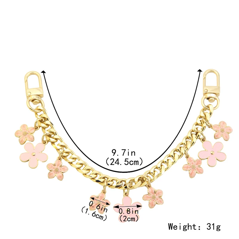 Perlenblumen-Handtaschenketten-Verlängerung, Umhängetaschenriemen, Umhängetaschenriemen-Kettenverlängerung – Detail 8