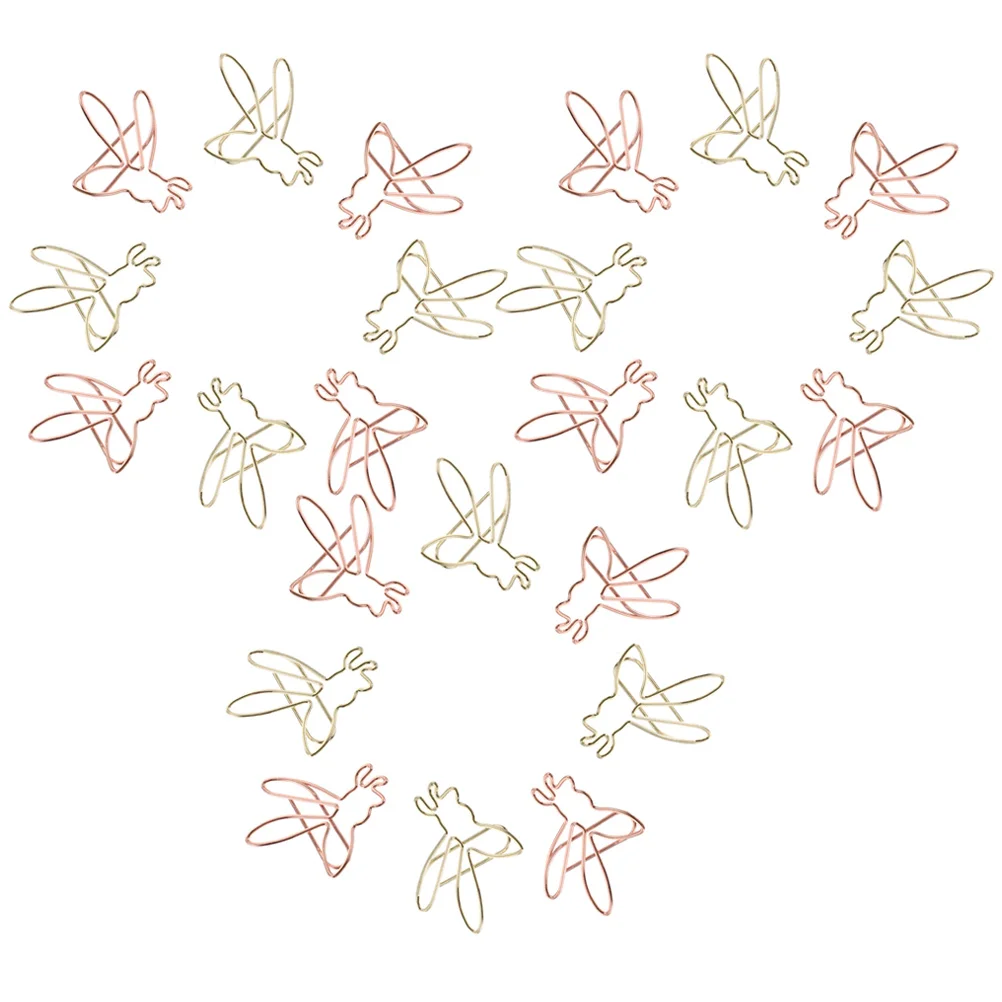 24 Stück Büroklammern für Akten und Dokumente, Bienenform, Büroklammern aus Metall, kleine Büroklammern, Aktenklammern