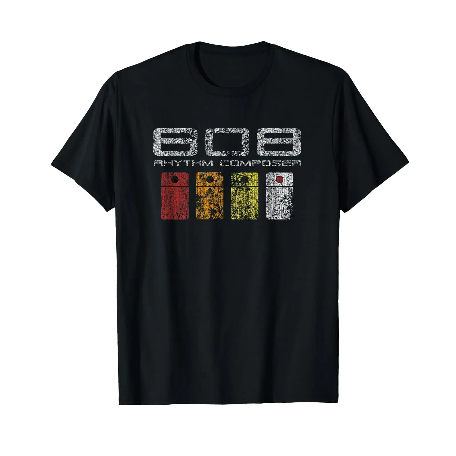 808 Retro Style Rhythm Composer Electronic Drum Machine TR T Shirt black s vintage Washed Casual Slightly Stretched graphic