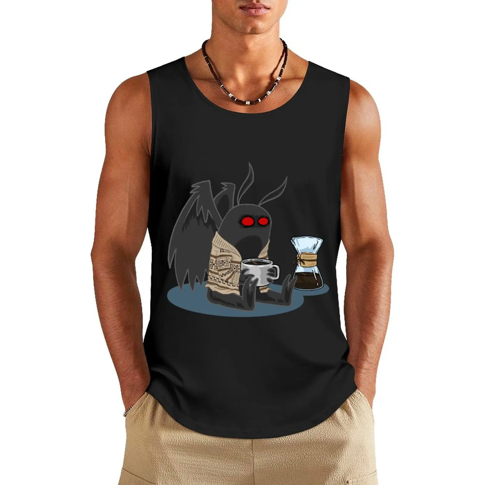 

Mothman Dude Edition Tank Top Man sleeveless shirt men clothes Top summer anime gym