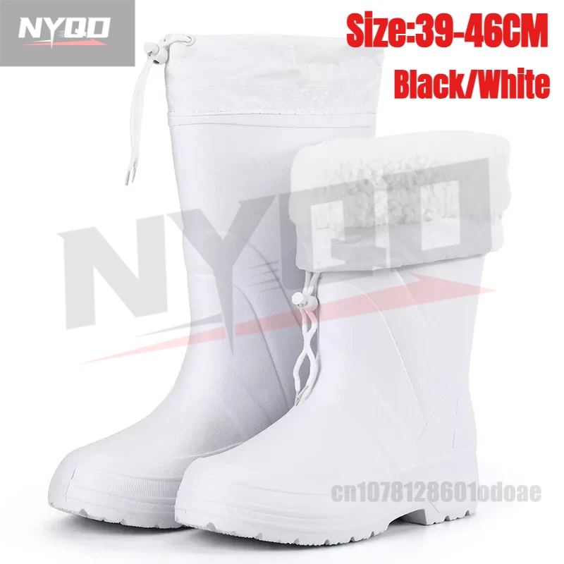 

Men's Winter Waterproof EVA Snow Boots Non-Slip Warm Platform Shoes Outdoor Fishing Rain Boots
