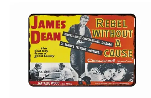 Jame Dean rebel without a cause  Advertising All Metal Tin Sign  -Aluminum