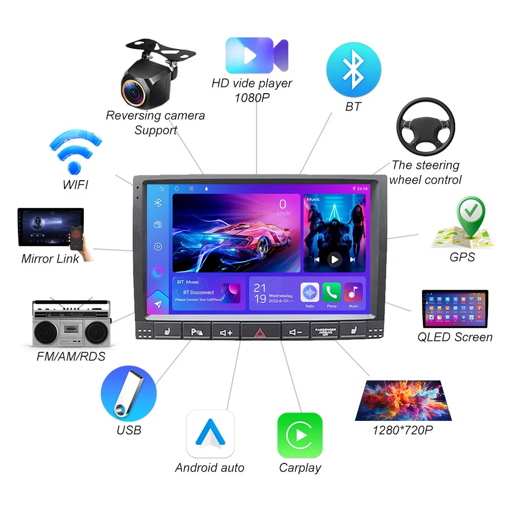 ل Volkswagen VW Touareg 2002 - 2012 Carplay Android Auto DSP مروحة تبريد ستيريو Autoradio WIFI شاشة تعمل باللمس BT No 2din DVD Car