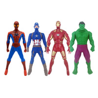 Disney Marvel 18Cm Spiderman Hulk Ironman Pvc Action Figure Christmas Gift Movable Joints Rotatable Doll Collection Model Decor