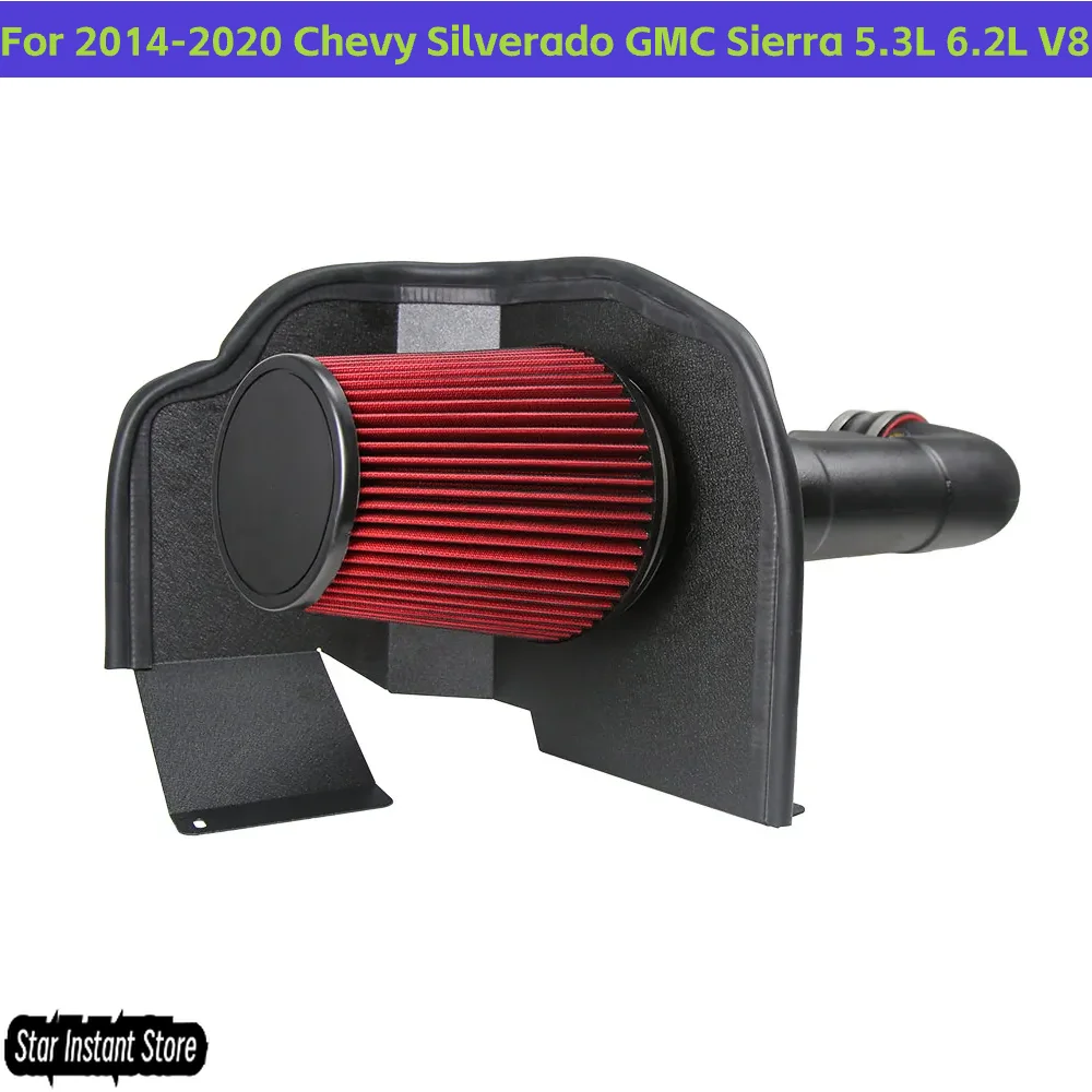 

High Performance Cold Air Intake Kit - For 2014-2020 Chevy Silverado GMC Sierra 5.3L 6.2L V8 - Increase Horsepower & MPG