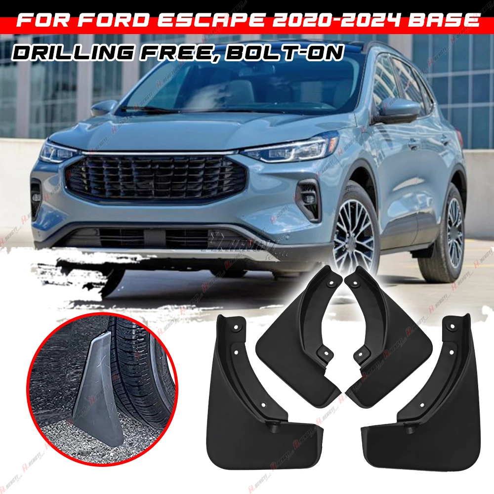 

4pcs Car Mudflaps For Ford Escape MK4 2020-2024 / Kuga MK3 2019-2024 Mud Flaps Splash Guards Mudguards Front Rear Fender flares