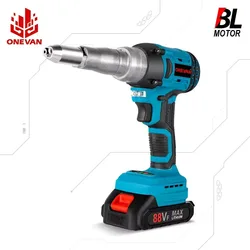 ONEVAN 20000N 720W Pistola per rivetti elettrica senza spazzole 2.4 ~ 5.0mm Cordless Rivet Nut Gun Trapano Inserto Utensili elettrici per Makita 18V Batteria