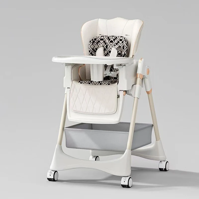 Babyfond Baby Dining Table Chair Rocking Bed Dining Chair Sitting and Lying Function Portable Children's Dining Chair