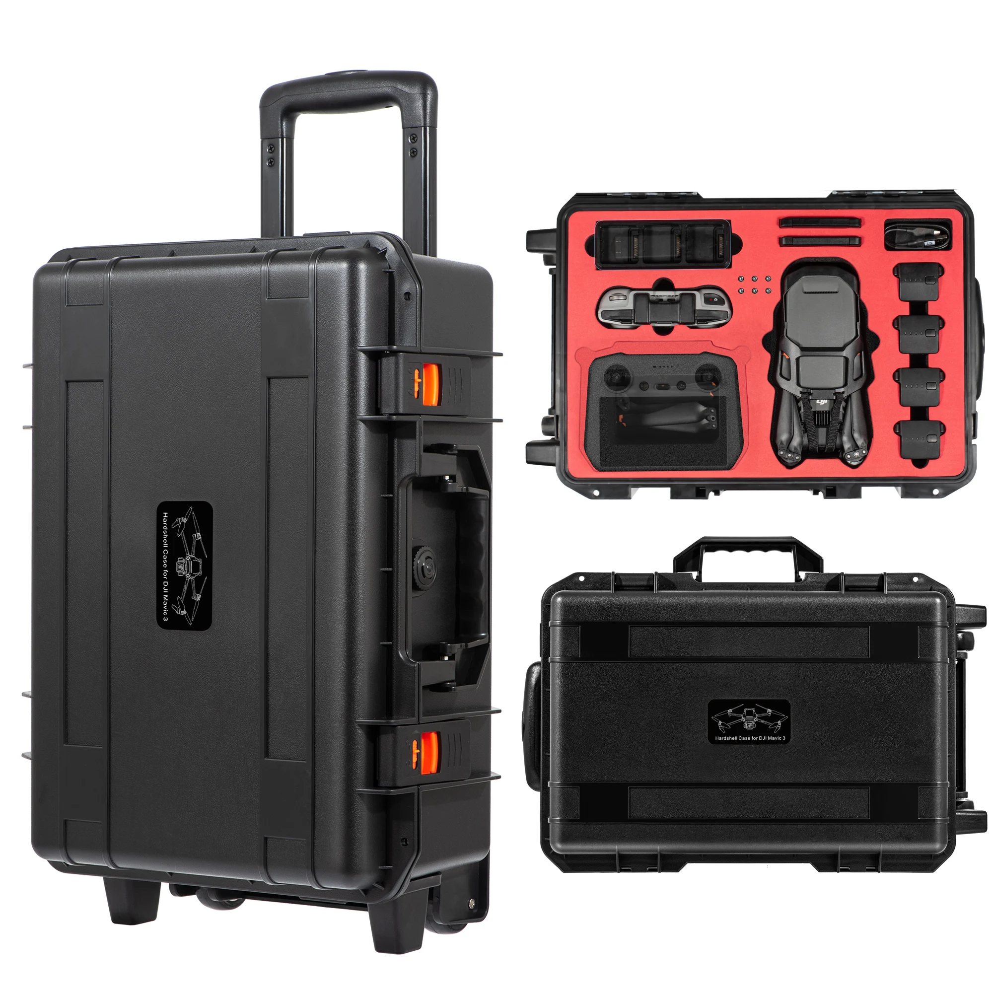 Rolling Waterproof Hard Case For DJI Mavic 3 Classic Fly More Combo Accessories Trolley Travel Case for DJI Mavic 3