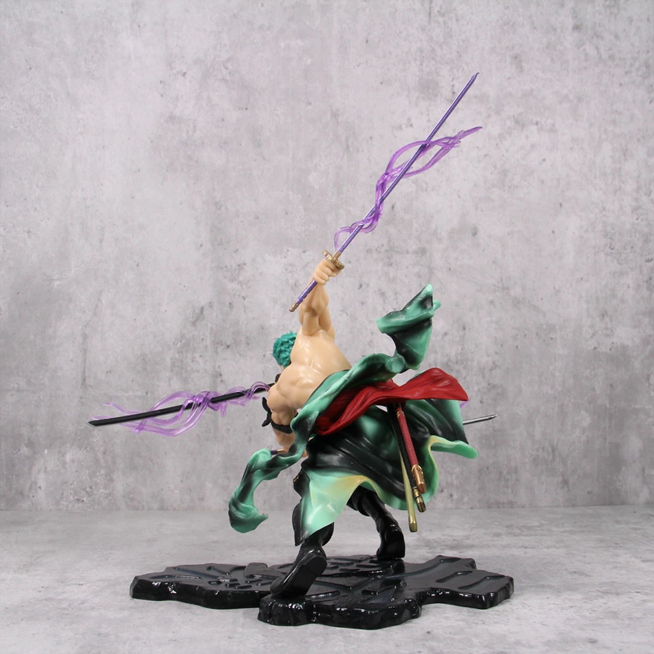 Une pièce 10CM Figure jouets Anime GK Roronoa Zoro trois lames sa-maximum PVC Action Collection Figurine modèle poupées cadeaux enfants