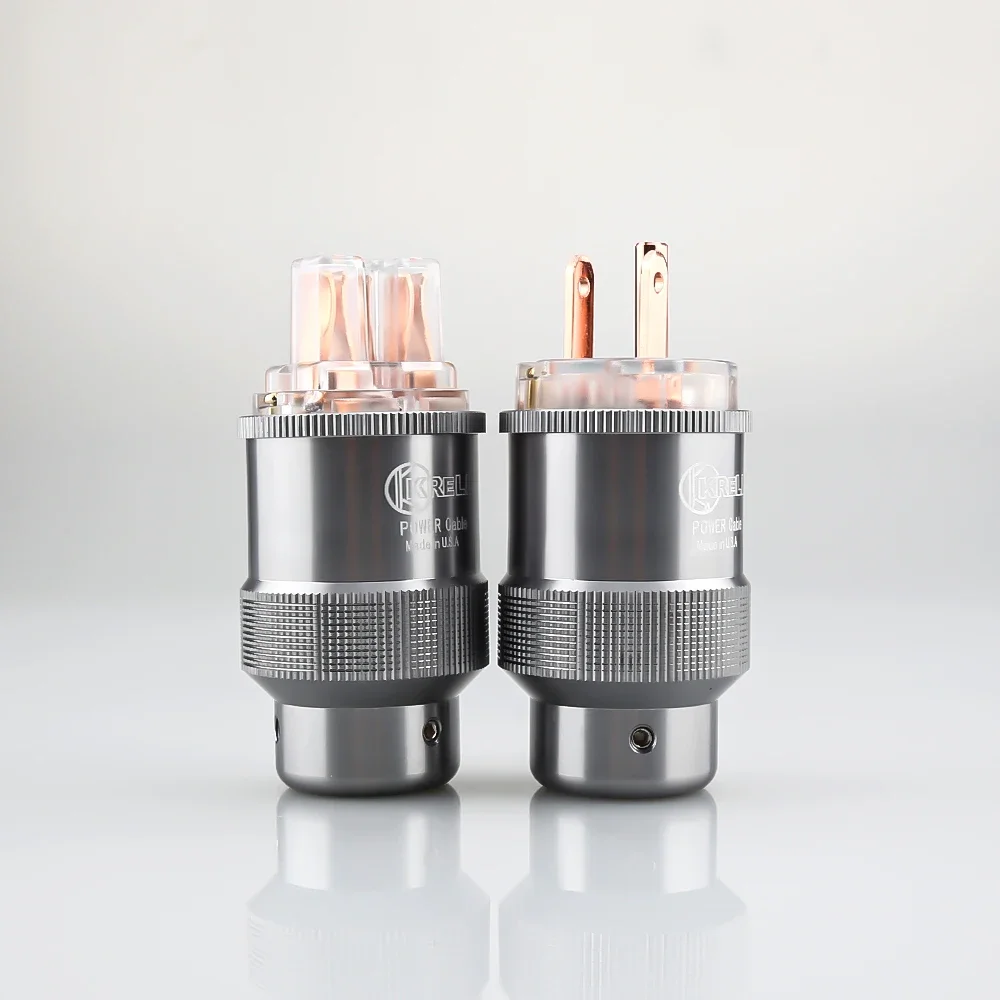 

Hi-End Pure Copper AU Power Plug US Mains Power Cable Connector Australia Standard Male IEC Female for DIY HIFI Audio