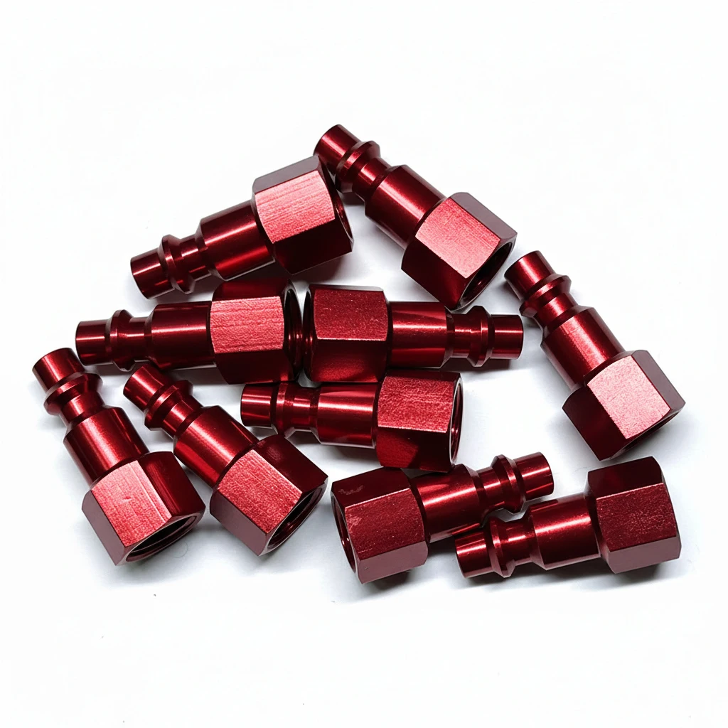 A27F-Luftschlauch 1/4" NPT Schnellkupplungs-Set Hochdruck-Aluminium-Pneumatik-Schnellverbinder Werkzeuge für Luftkompressor – Detail 4