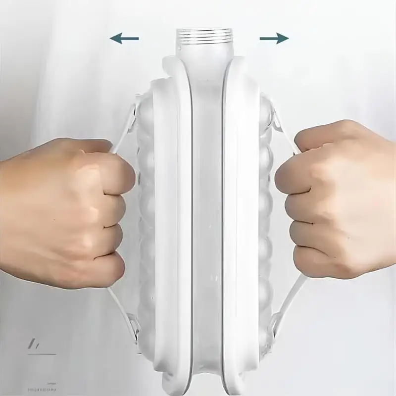 ويسكي المشروبات المياه اثنين في واحد غلاية صانع الثلج صينية سيليكون غير عصا سهلة الإصدار قالب هوكي الجليد القابل لإعادة الاستخدام #4