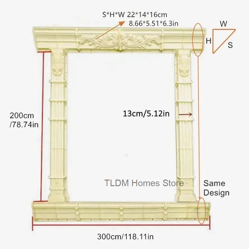 Adjustable Roman Column Window Model ABS Multi Pattern Window Cover Molds European Villa Square Column Mold House Wall Decor