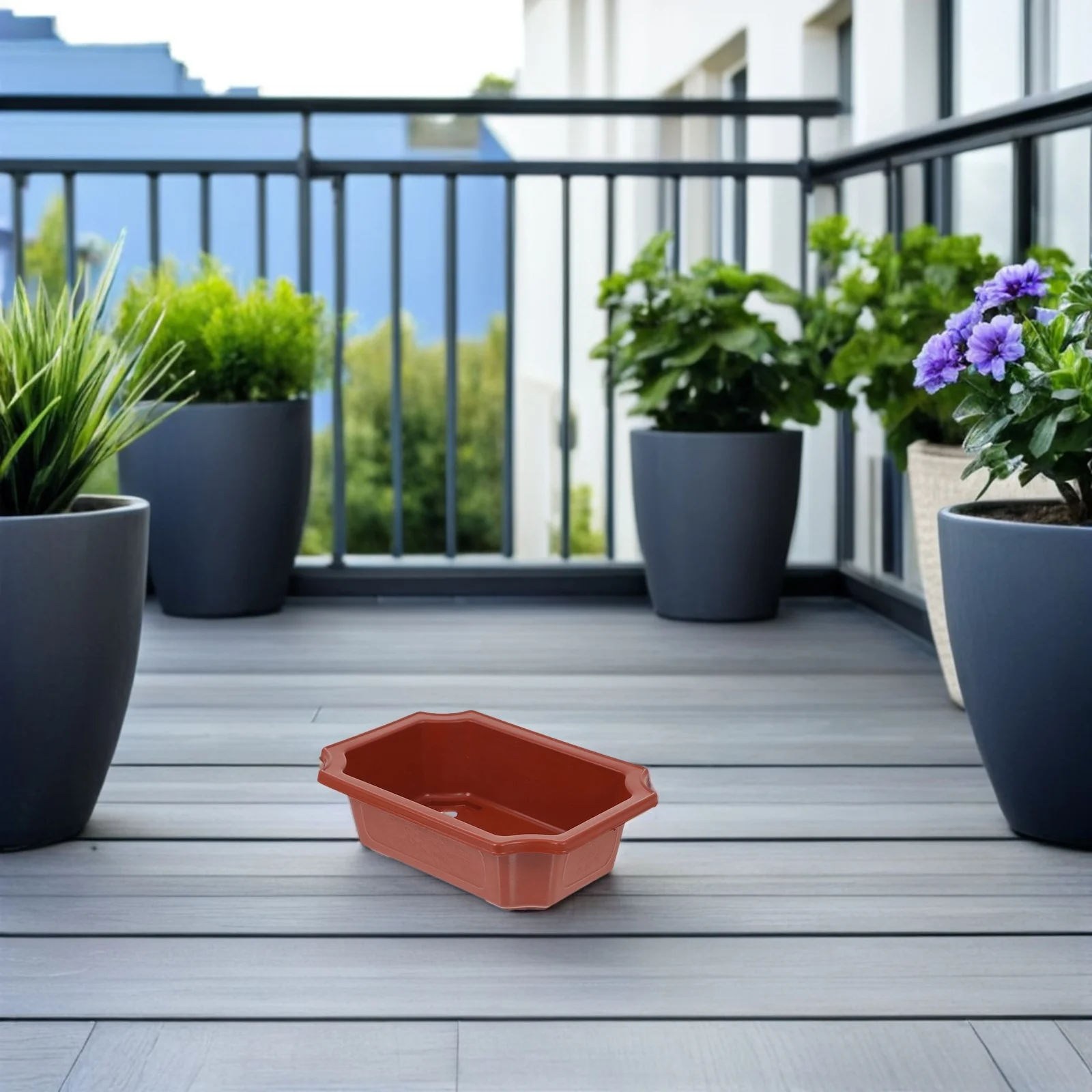 

10pcs Thickened Plastic Bonsai Pot Lightweight Planting Container For Indoor Outdoor Garden Home Office Decor Rectangular