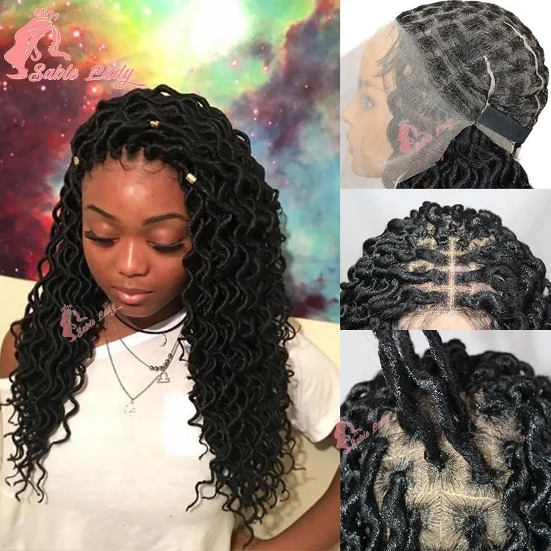 

Synthetic Full Lace Cornrow Braided Wigs for Black Women 22'' Knotless Box Braids Wig Twist Braiding Wig Knotless Box Braids Wig