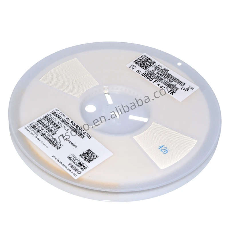 5000PCS RC0805FR-071KL 125mW 1% 1kΩ 0805 Chip резистор