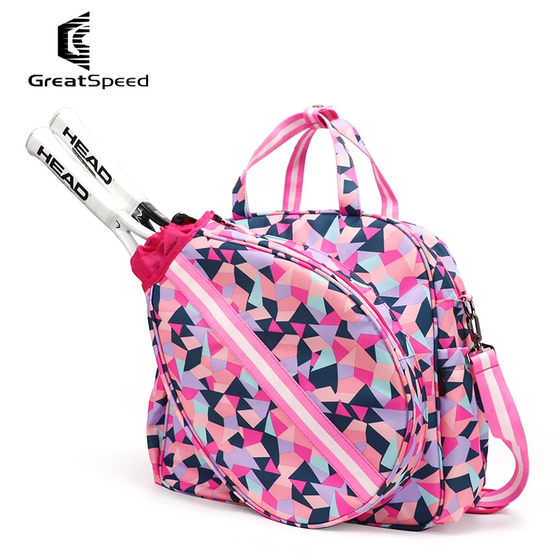 Women Original Tennis Racquet Bag Girls Pink Green Tennis Squash Paddles Racket Shoulder Bag Professional Tenis Storage Handbag