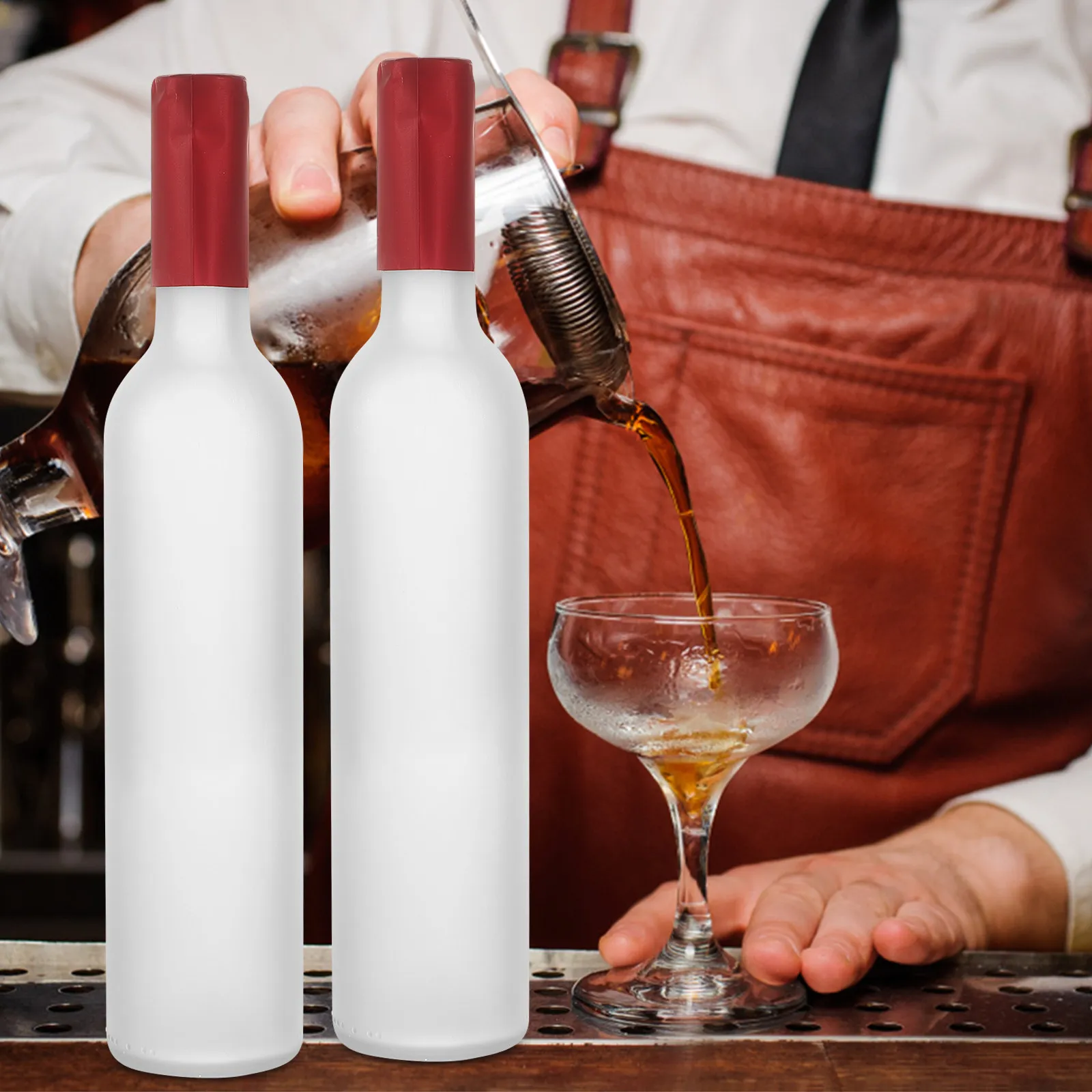 

2 шт. пустых стеклянных бутылок для вина, прозрачные, многоразовые, декоративные, для украшения стола, для поделок своими руками, для сока или алкоголя