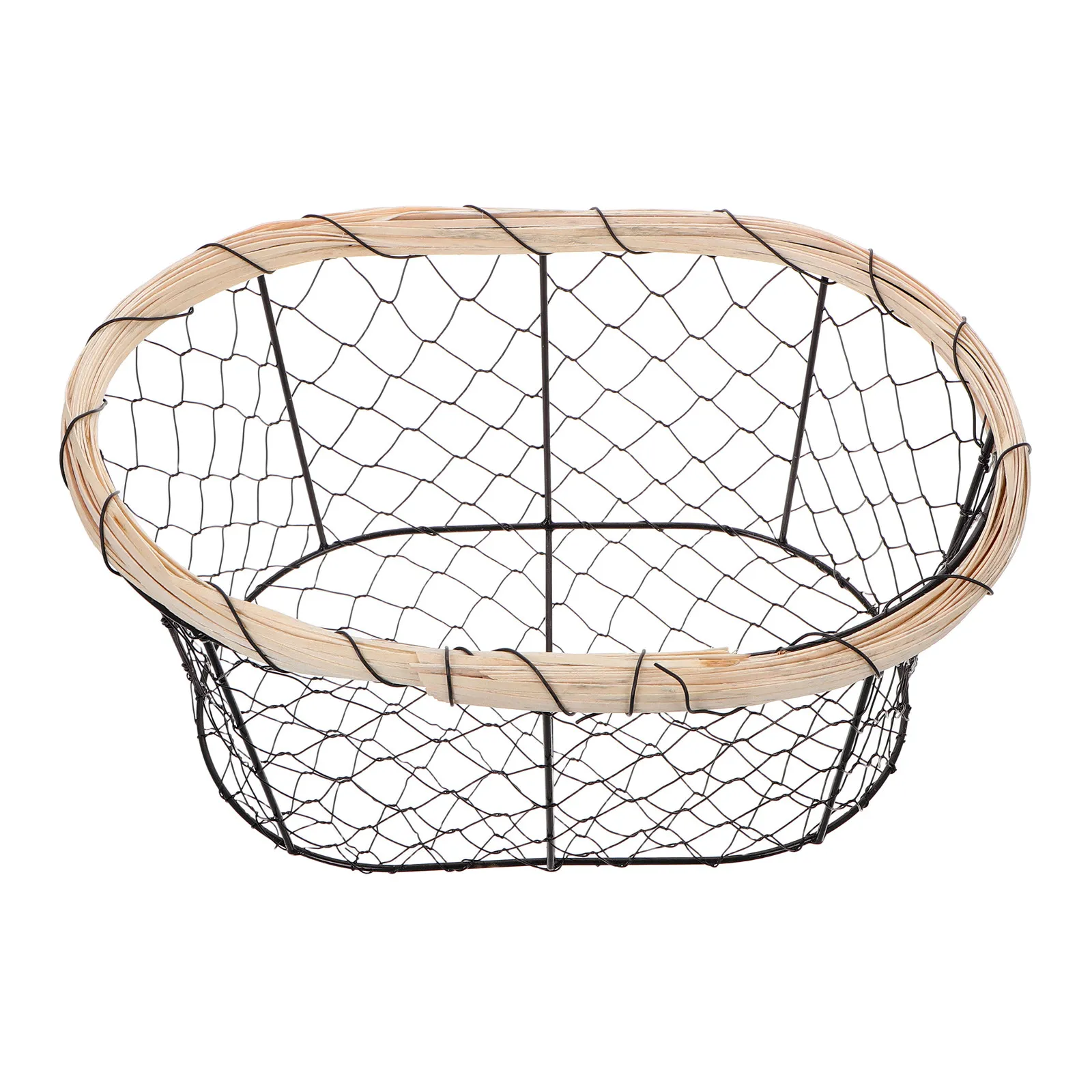 

Проволочная корзина для хлеба в деревенском стиле, 30 см, для кухонной кладовой, для хранения фруктов, яиц, закусок, проволочная кухонная корзина, контейнер для овощей