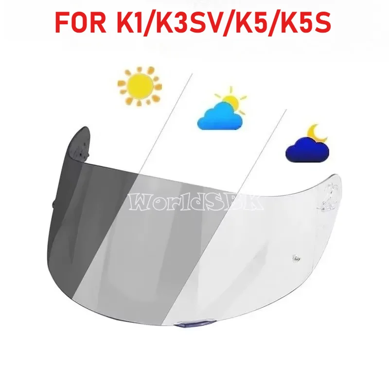 

Photochromic Visor for AGV K5 K5S K5-S K3SV K3-SV K1 Helmet Glasses Screen Shield Windshield Accessories Parts Autochromic lens