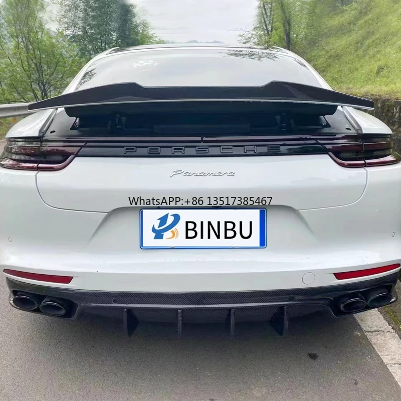 Suitable for Porsche Panamera Carbon Fiber Tail Wing Car Modification Panamera 971 Fixed Wing Rear Spoiler