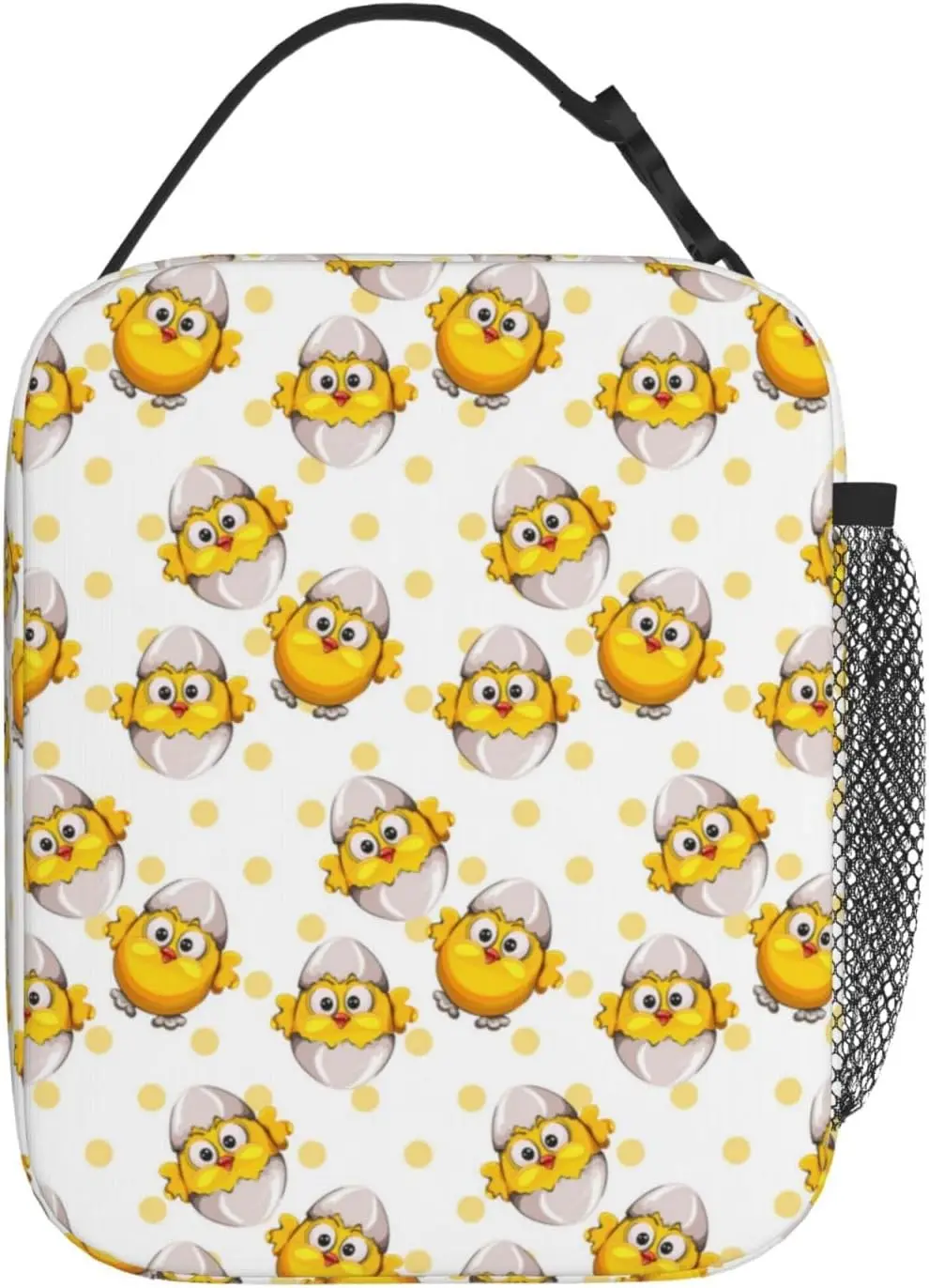 Broken Eggs And Cute Chick Reusable Lunch Bag Insulated Cooler Tote Bag Lunchbox For Women Men Work Office Beach Picnic Travel