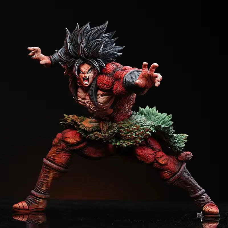 Figurka Dragon Ball Broli Super Saiyan 28cm Ręcznie Robiona Model Postaci Animacyjnej Statuetka Kolekcjonerska Dekoracja na Biurko Prezent