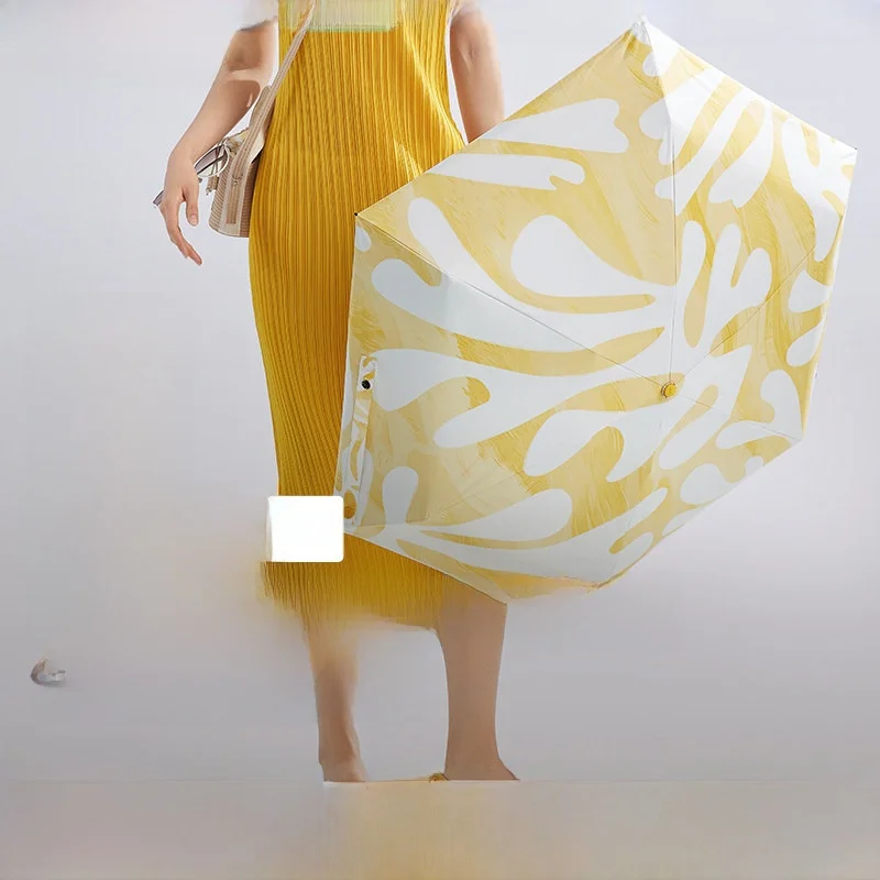 

Зонт Banana Le BM652 Floral Vaion Sunade с черным покрытием, защита от УФ-излучения, для солнца и дождя, двойного назначения, для дома и повседневного использования