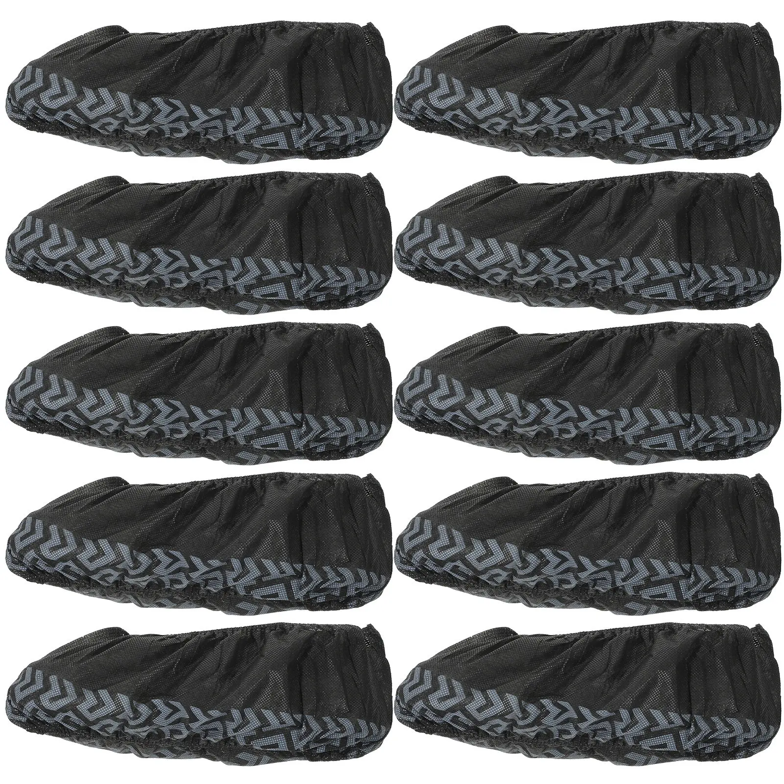 

100Pcs Disposable Black Shoe Covers Thickened Non Woven Anti Slip Breathable Shoe Protectors for Home Office Travel