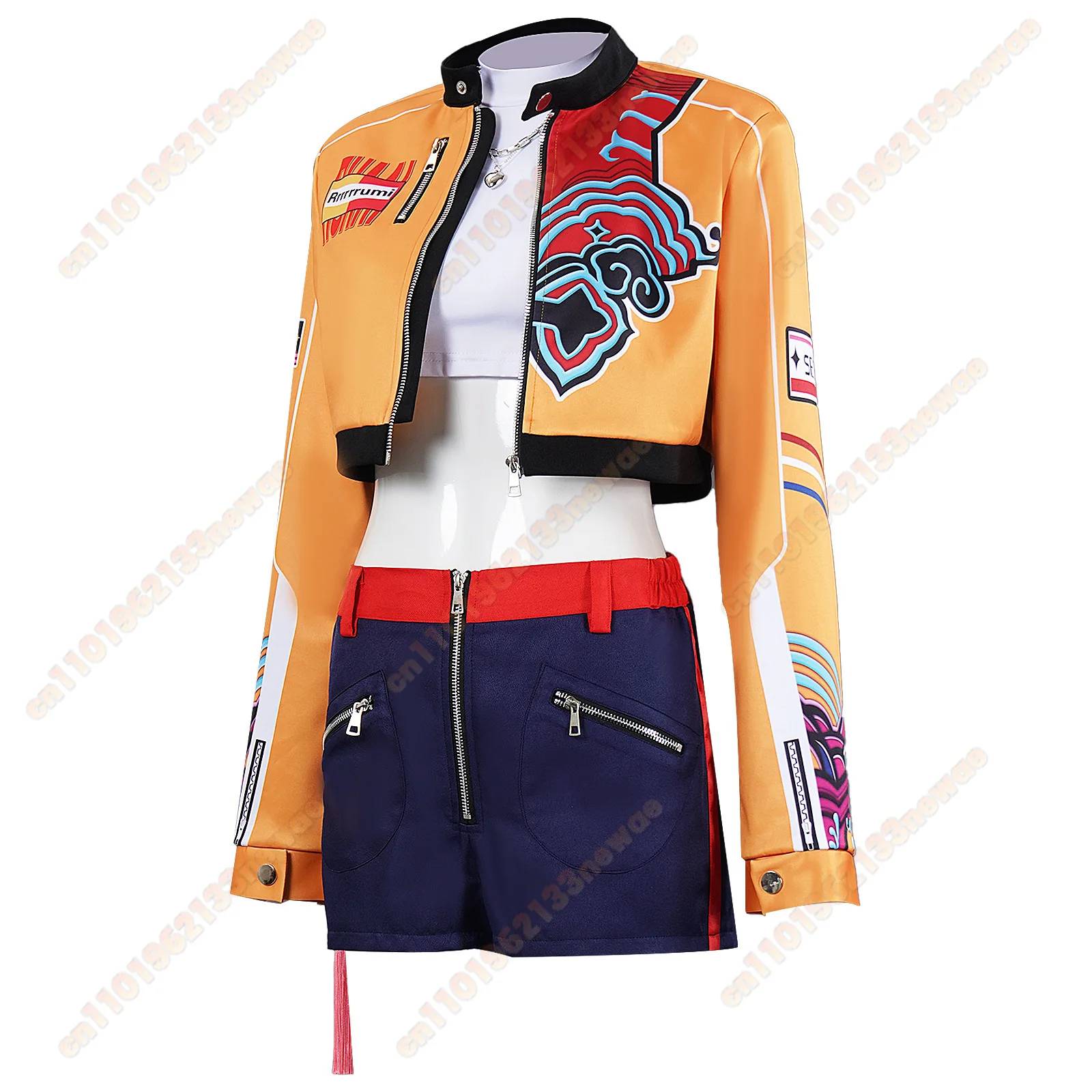 K-Pop Mira Rumi Zoey 악마 헌터 코스프레 의상 가발 걸 그룹 아이돌 무대 의류 섹시한 양복 여성 할로윈 크리스마스 의류