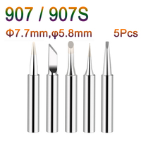 5 Pcs 907 Soldering Iron Tip Kit Max120W I/B/K/3C/2.4D Welder Nozzle Internal Heated Bit Lead-Free Solder Tips Supply Wholesale