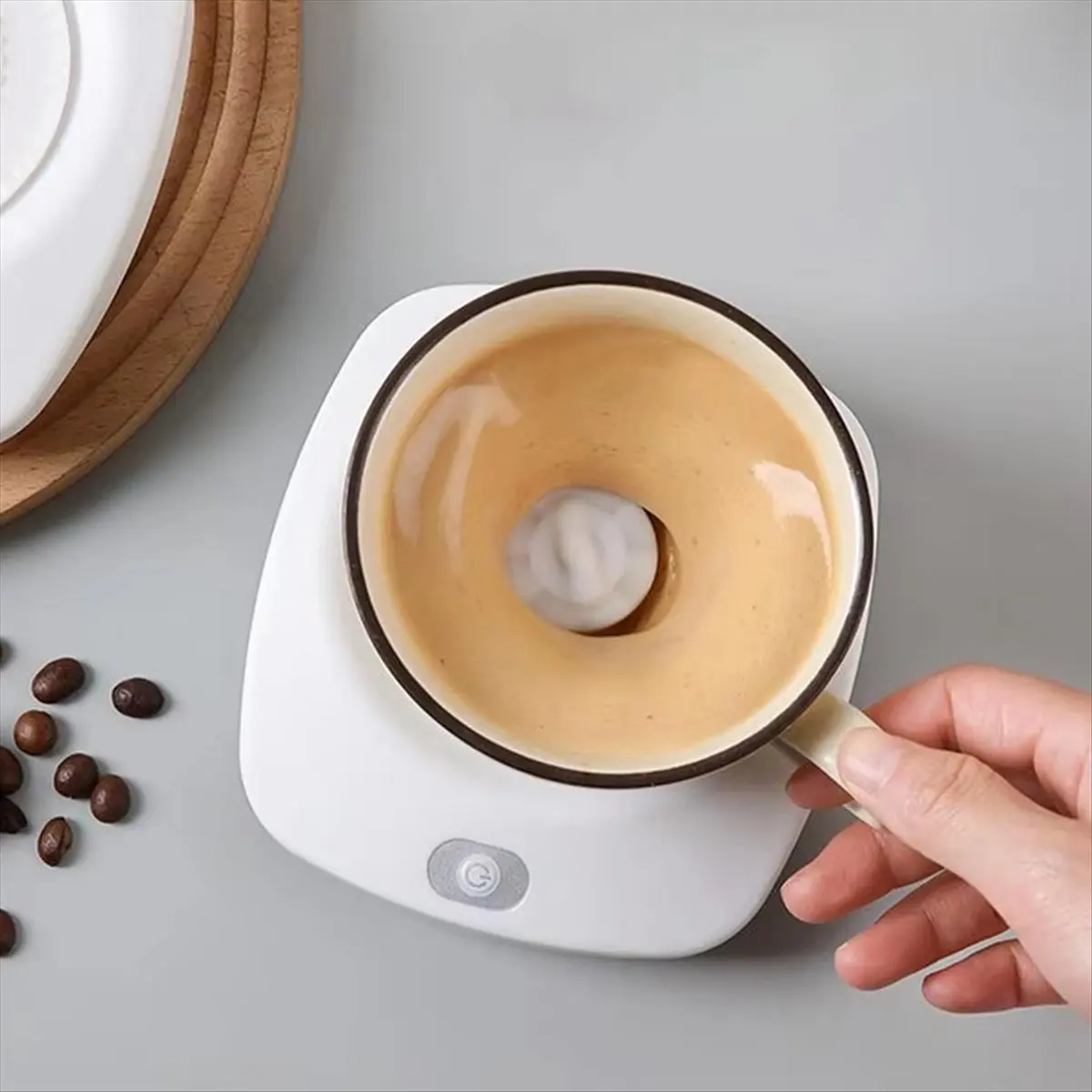 A72P Stirrer Suspension Stirrer Automatic Coffee Stirrer Coffee Milk Magnetic Stirrer Wine Portable Handy Kitchen Tool