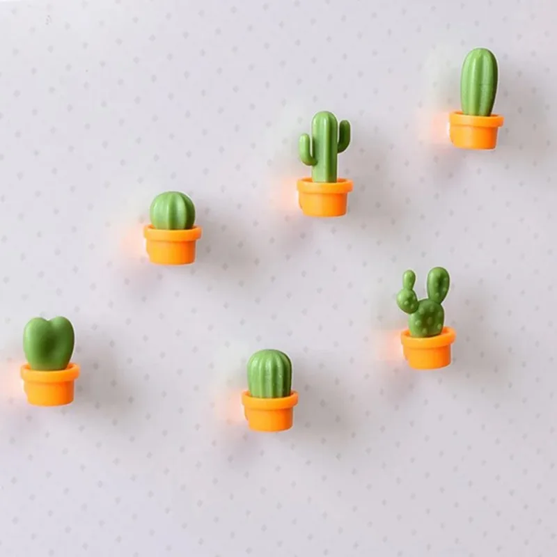 1Set Cute Fridge Magnets Succulent Plant Magnet Button Cactus Refrigerator Message Sticker Magn Home Decor Kitchen Accessories