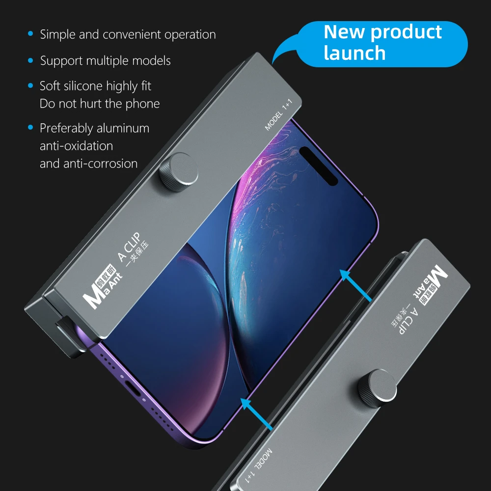 MaAnt Pressão Segurando Fixture Screen Press, Simples Conveniente e Rápido de Operar e Suporta Vários Modelos, 1 + 1