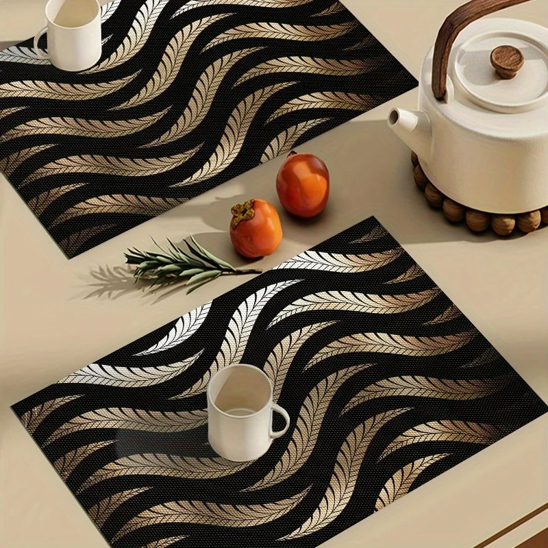 1 pc Floral Pattern Placemats Linen Placemats for Tabletop Protection for Kitchen Home Decoration for Holiday Party Birthday