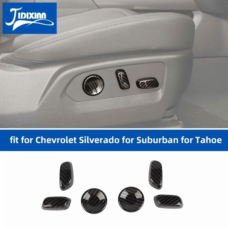 JIDIXIAN fit for Chevrolet Suburban 2020 Up for Tahoe 2021 Up for Silverado 2022 2023 2024 Car Seat Adjustment Decoration Cover