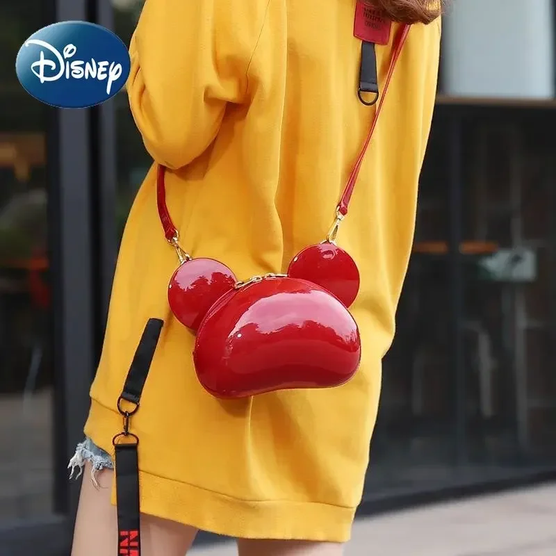 Disney mickey mouse crossbody saco para menina moda dos desenhos animados bonito bolsa de ombro feminina grande capacidade designer luxo