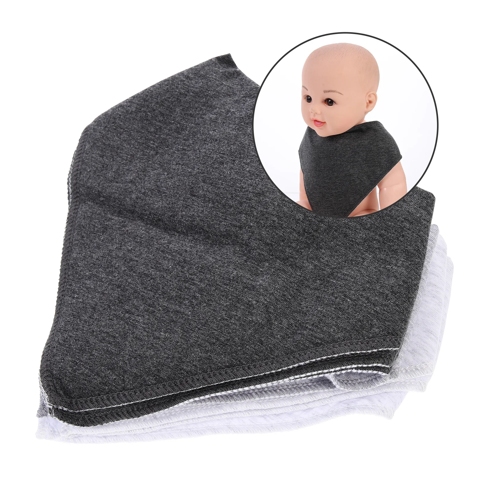 

8Pcs Pure Bibs Bandana Style Cotton Drool Bibs Absorbent Unisex Infant Feeding Towels Saliva Resistant Portable