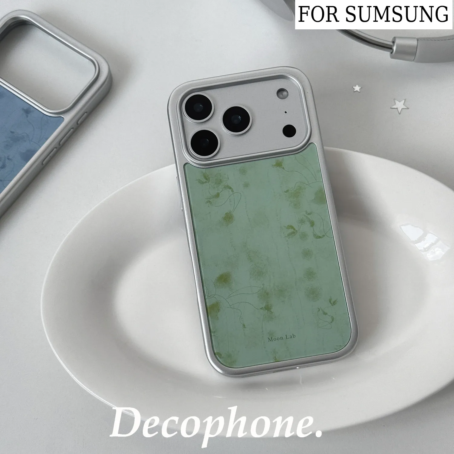 Korean Green Butterfly Ins Phone Case FOR Samsung Galaxy 23/24/25/26/A15/A25PLus FE ULTRA EDGE Shockproof Back Cover