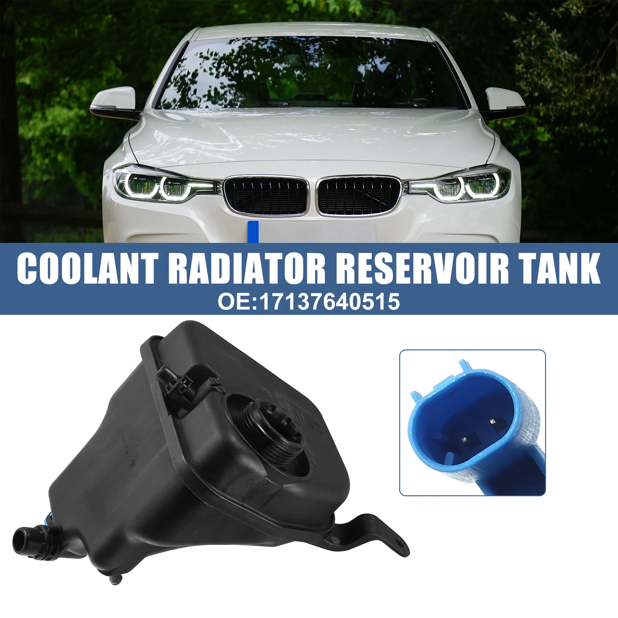 

UXCELL Coolant Radiator Reservoir Tank 17137640515 Coolant Overflow Expansion Bottle Sensor for BMW 135i 335i XDrive 335i X1