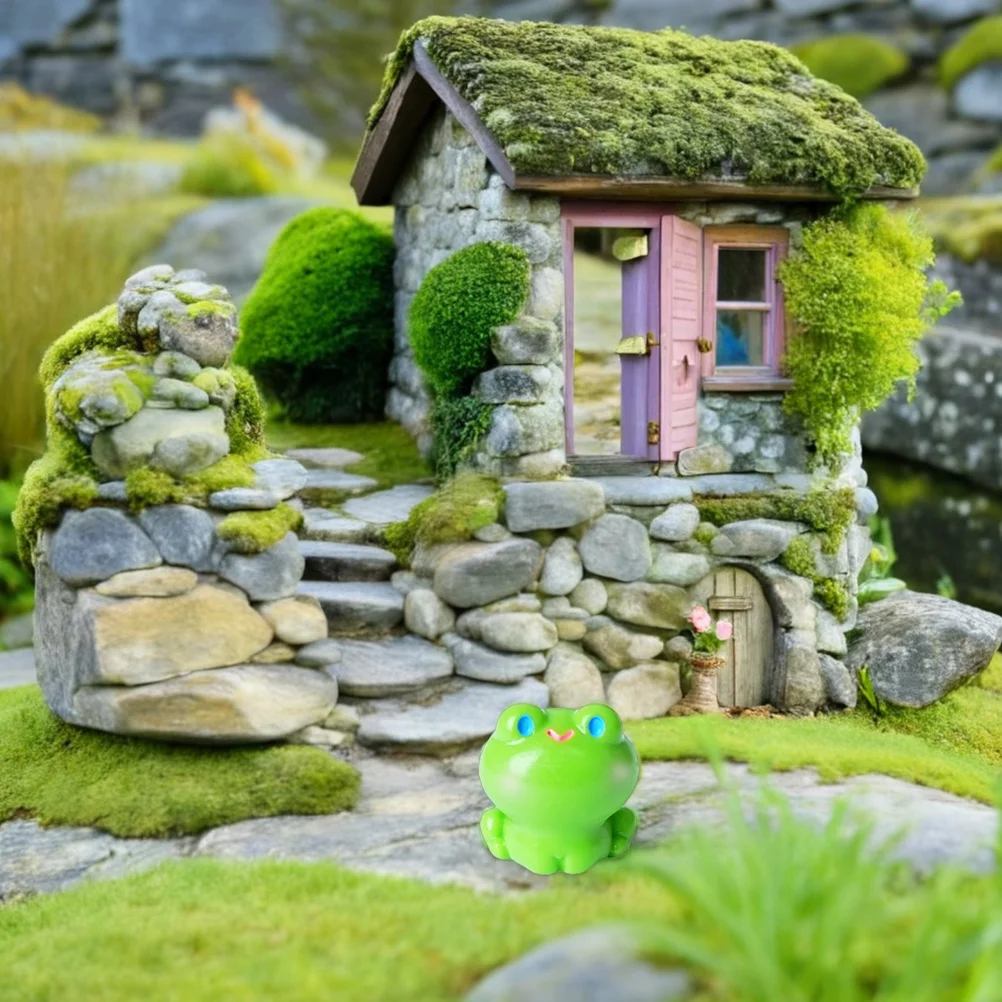 

14Pcs Miniature Resin Frog Decoration Fairy Garden Moss Landscape DIY Craft Home Ornament Accessories