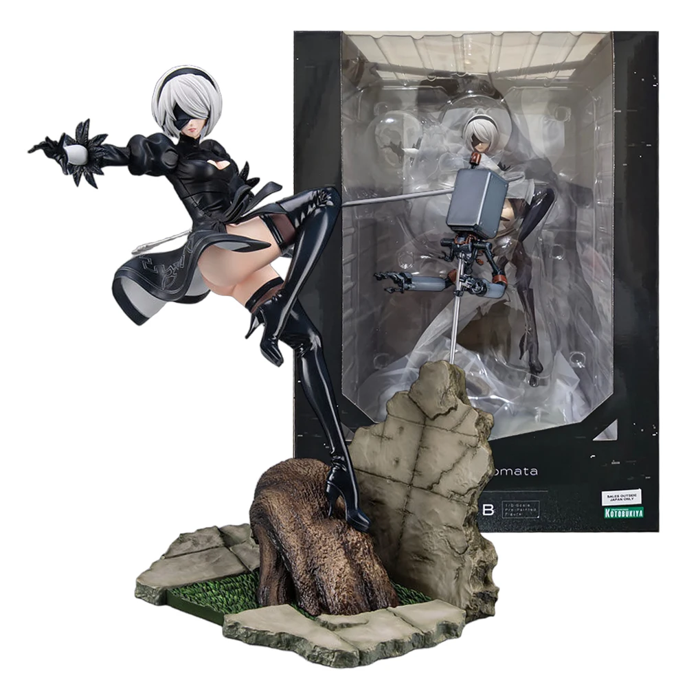 เกมอะนิเมะ 24CM NieR: Automata Ver1.1a Figure Pod 042 YoRHa No. 2 ประเภท B J 1/8 ฉากขาตั้งของเล่นตุ๊กตารูป PVC