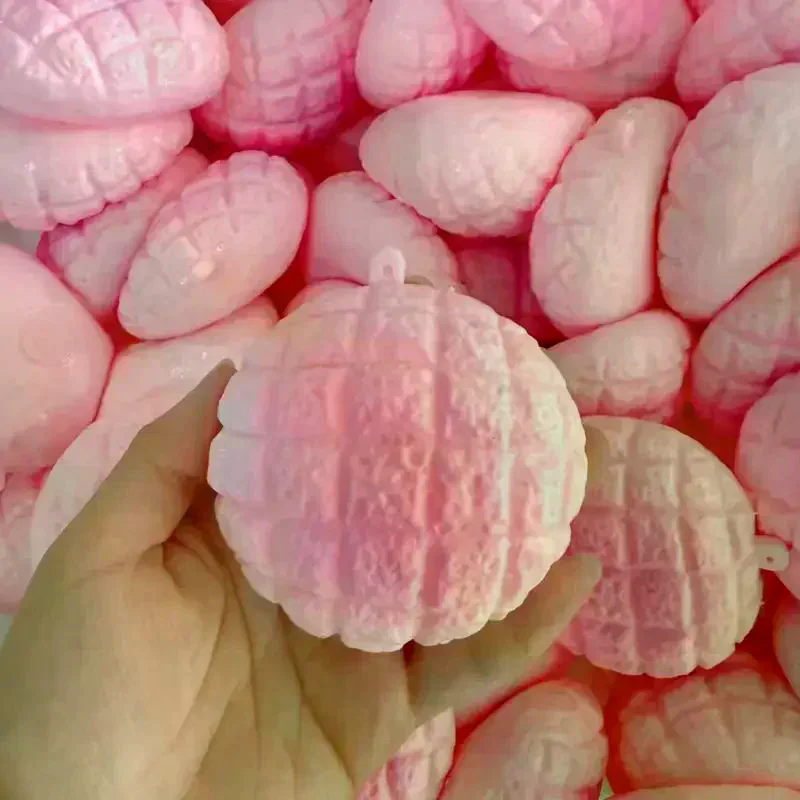 Pink Pineapple Bun Stress Ball Toast Squeeze Toy Moldable Slow Rebound Squeeze Ball ASMR Sensory Anti Stress Fidget Squeeze Toys