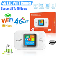 4G LTE Portable WiFi Hotspot 150Mbps Wireless Internet Router with Sim Card Slot Mini Outdoor Hotspot for Home Office Car Travel