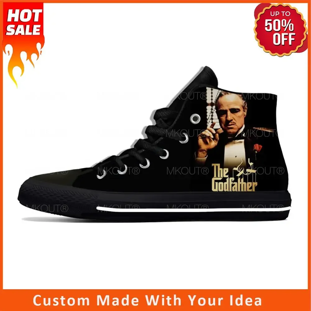 

Movie The Godfather High Top Sneakers Mens Womens Teenager Casual Shoes Canvas Running Shoes 3D Breathable Lightweight shoe