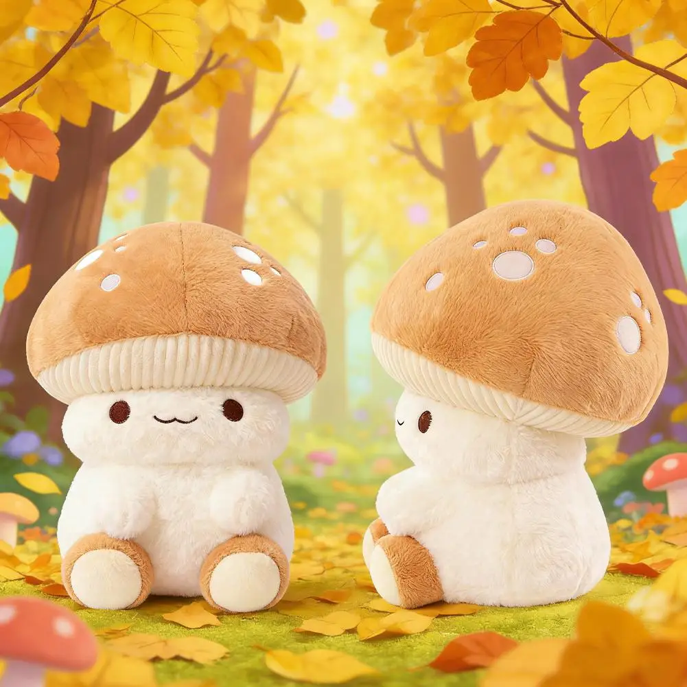 

Милая плюшевая игрушка-гриб, мягкая, приятная для кожи, мягкая игрушка с вышитым лицом, пятнистая крышка, обнимающаяся плюшевая наполнитель из полипропилена и хлопка